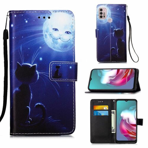 F�r Motorola Moto G30 / G10 / G10 Power Kunstleder Handy Tasche Book Motiv 1 Schutz H�lle Case Cover Etui Neu