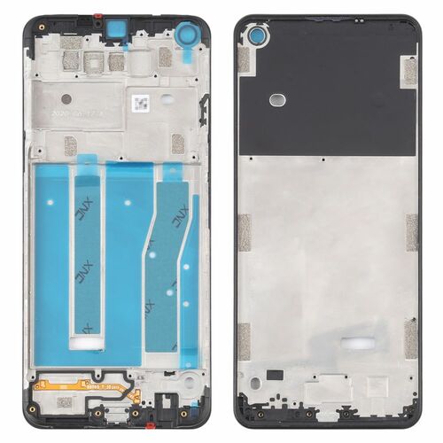 Front Housing LCD Rahmen Mittelrahmen f�r LG K51s Schwarz Zubeh�r Ersatzteil Reparatur