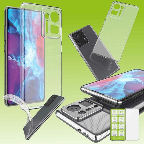 F�r Xiaomi Mi Mix 4 Silikoncase TPU Transparent + 0,26 H9 Glas Handy Tasche H�lle Schutz Cover