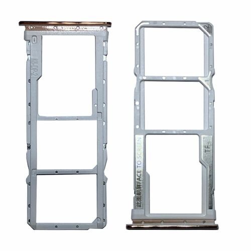 Dual SIM plus Micro SD Karten Halter Adapter Gold f�r Xiaomi Redmi Note 10 Pro 4G Ersatzteil