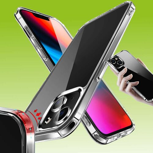 Für Apple iPhone 13 Silikon TPU / PC Schutz Transparent Handy