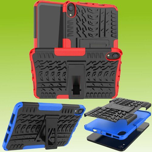 F�r Apple iPad Mini 2024 8.3 Zoll / Mini 6 2021 Hybrid Outdoor Schutzh�lle Case Rot Tasche Cover Etuis