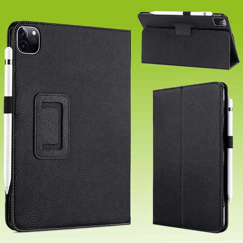 F�r Apple iPad Air 13 2024 / Pro 12.9 2021 Schwarz Kunstleder H�lle Cover Tablet Tasche Case