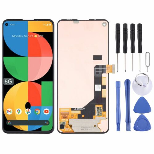 F�r Google Pixel 5a 5G Display Full AMOLED LCD ohne Rahmen Einheit Touch Reparatur Schwarz