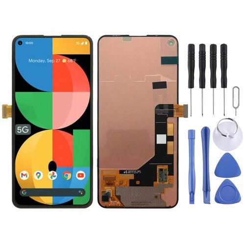 F�r Google Pixel 5a 5G Display Full OLED HDR LCD ohne Rahmen Einheit Touch Reparatur Schwarz