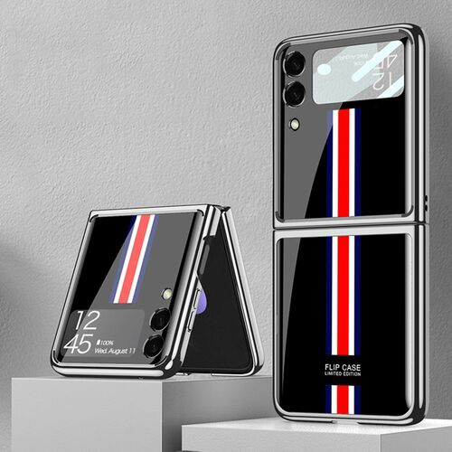 F�r Samsung Galaxy Z Flip3 5G Painted Glas Hart Cover Handy H�lle Etui