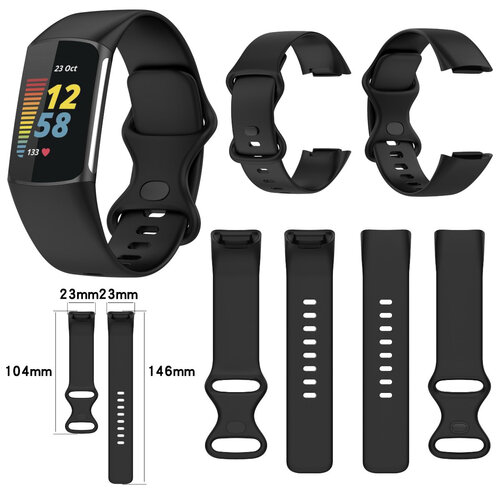 F�r Fitbit Charge 6 / 5 Hochwertiges Kunststoff / Silikon Uhr Watch Smart Armband 