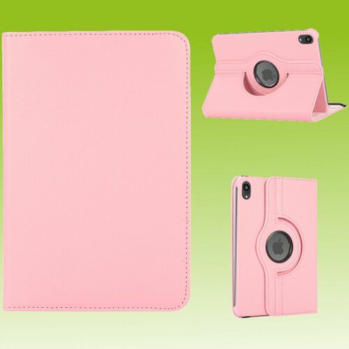 Fr Apple iPad Mini 2024 8.3 Zoll / Mini 6 2021 360 Grad Rotation Kunstleder Hlle Rosa