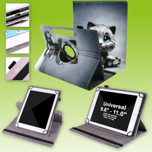 F�r Nokia T20 / T21 Tablet 10.4 Zoll 360 Grad Rotation Universell Motiv 10 Tablet Tasche Kunst Leder H�lle Etuis