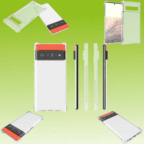 F�r Google Pixel 6 Pro Silikoncase Schock TPU Schutz Transparent Handy Tasche H�lle Cover Etui Zubeh�r Neu