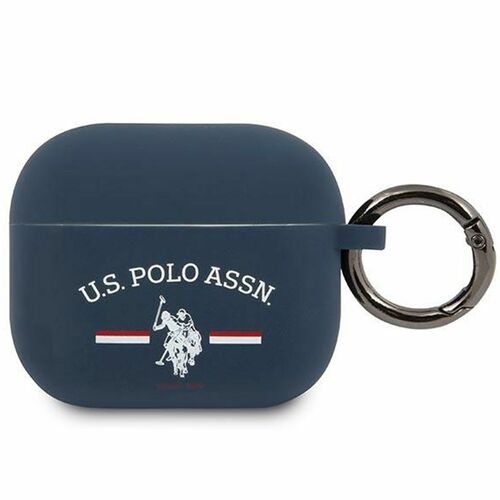US Polo Assn. Apple AirPods 3 Cover Navy Blau Silicone Schutzh�lle Tasche Case