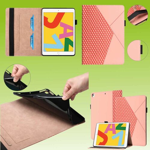 F�r Apple iPad 10.2 Zoll 2019 / 2020 / 2021 7. / 8. 9. Gen Design Muster Pink Kunstleder H�lle Cover Tablet Tasche Case Neu