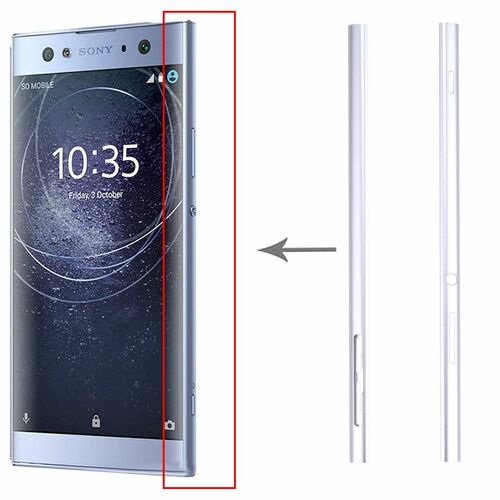 1 Paar Metall Seiten Rahmen Leiste Platte f�r Sony Xperia XA2 Ultra Silber Ersatzteil Reparatur