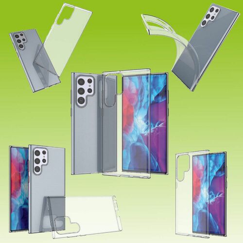 F�r Samsung Galaxy S22 Ultra Silikoncase TPU Schutz Transparent Handy Tasche H�lle Cover Etui Zubeh�r Neu