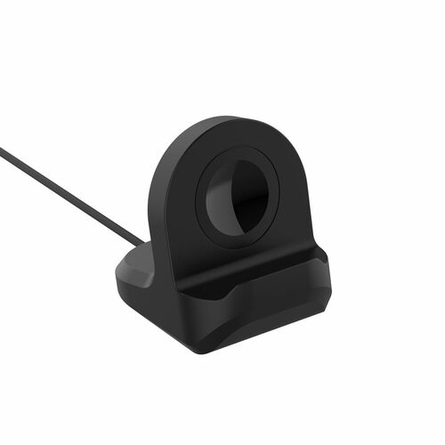 F�r Samsung Galaxy Watch 4 / 4 Classic Universelle Silikon Ladehalterung Schwarz ohne Kabel