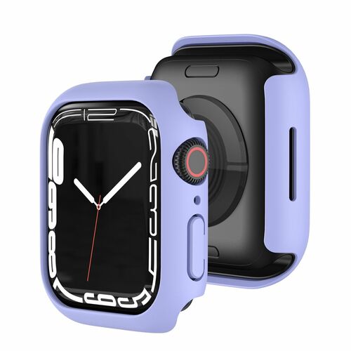 F�r Apple Watch Serie 9 8 7 45mm Schock TPU Silikon H�lle Cover Lila