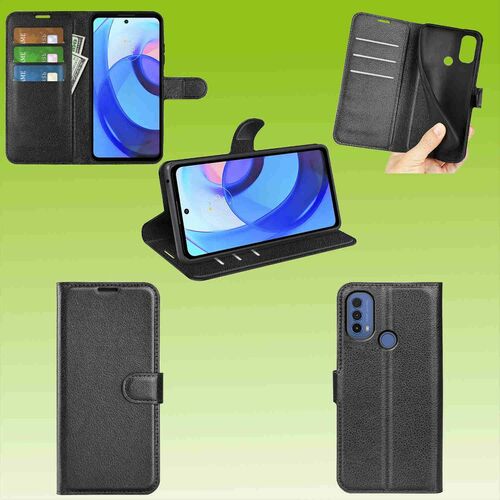 F�r Motorola Moto E20 Handy Tasche Wallet Premium Schutz H�lle Case Cover Etuis Neu Zubeh�r Schwarz