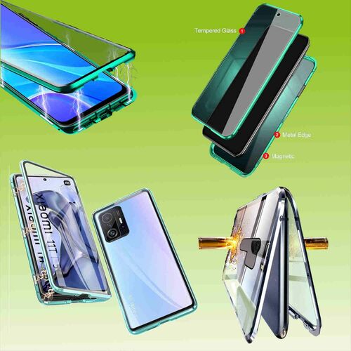 Beidseitiger 360 Grad Magnet / Glas Case Bumper f�r Smartphones Handy Tasche Case H�lle Cover New Style 