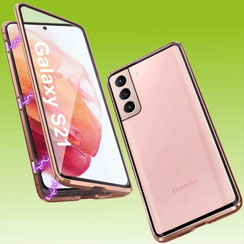 Beidseitiger 360 Grad Magnet / Glas Case Bumper f�r Smartphones Handy Tasche Case H�lle Cover New Style 