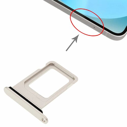 SIM Karten Halter Adapter Card Tray f�r Apple iPhone 13 Ersatzteil Zubeh�r Silber