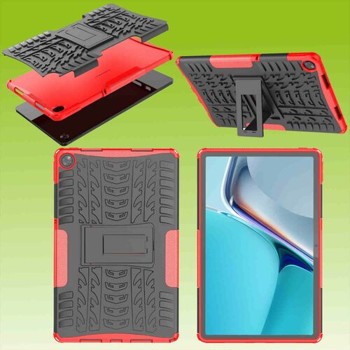 F�r Oppo Realme Pad 10.4 Hybrid Outdoor Schutzh�lle Case Rot Tasche Cover Etuis