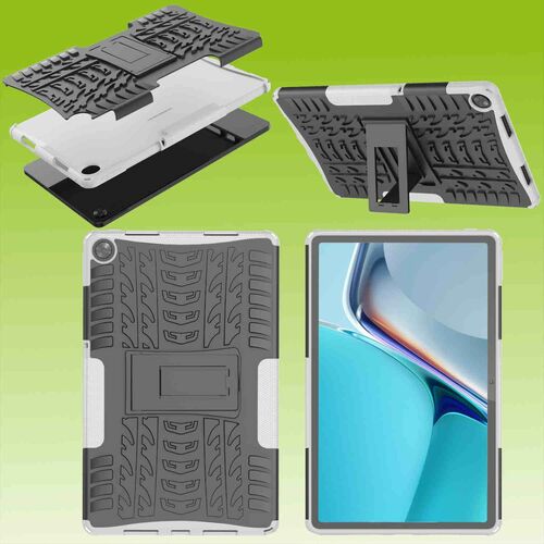 F�r Oppo Realme Pad 10.4 Hybrid Outdoor Schutzh�lle Case Wei� Tasche Cover Etuis