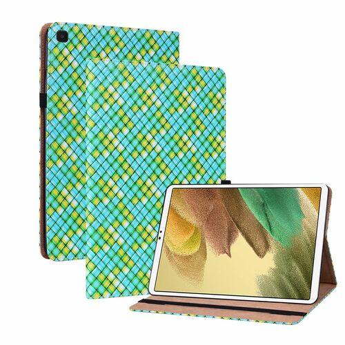 F�r Samsung Galaxy Tab A7 Lite 2021 8.7 Design Muster Gr�n Kunstleder H�lle Cover Tablet Tasche Case Neu