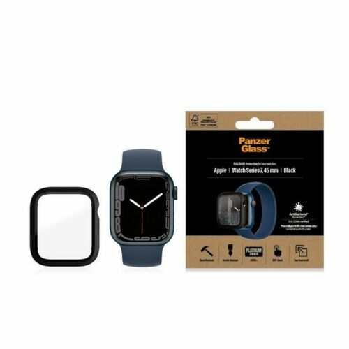 PanzerGlass Full Body TPU Schutz H�lle Cover f�r Apple Watch Serie 7 45mm Schwarz