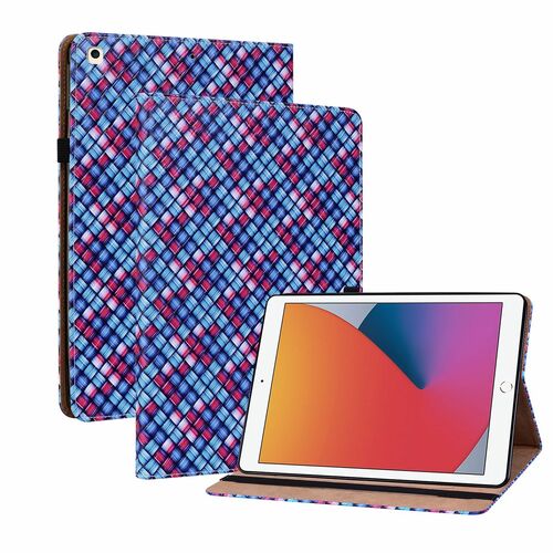 F�r Apple iPad 10.2 Zoll 2019 / 2020 / 2021 7. / 8. 9. Gen / Air 2019 10.5 Design Muster Blau Kunstleder H�lle Cover Tablet Tasche Case Neu