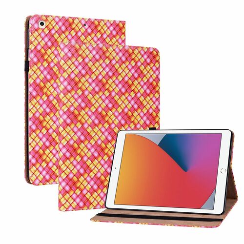 F�r Apple iPad 10.2 Zoll 2019 / 2020 / 2021 7. / 8. 9. Gen / Air 2019 10.5 Design Muster Pink Kunstleder H�lle Cover Tablet Tasche Case Neu