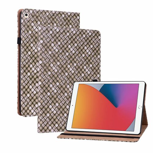 F�r Apple iPad 10.2 Zoll 2019 / 2020 / 2021 7. / 8. 9. Gen / Air 2019 10.5 Design Muster Braun Kunstleder H�lle Cover Tablet Tasche Case Neu