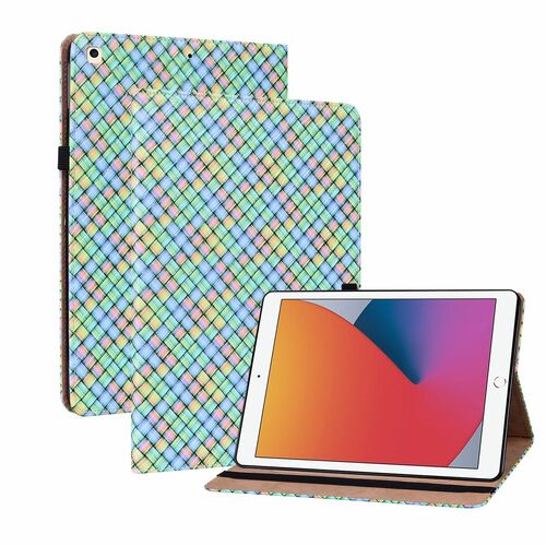 F�r Apple iPad 10.2 Zoll 2019 / 2020 / 2021 7. / 8. 9. Gen / Air 2019 10.5 Design Muster Regenbogen Kunstleder H�lle Cover Tablet Tasche Case Neu