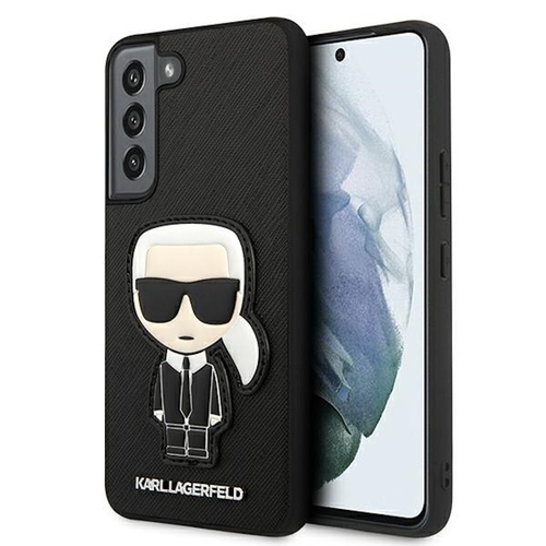 Karl Lagerfeld Saffiano Ikonik Collection Karl Hardcase H�lle Cover f�r Samsung Galaxy S22 Plus