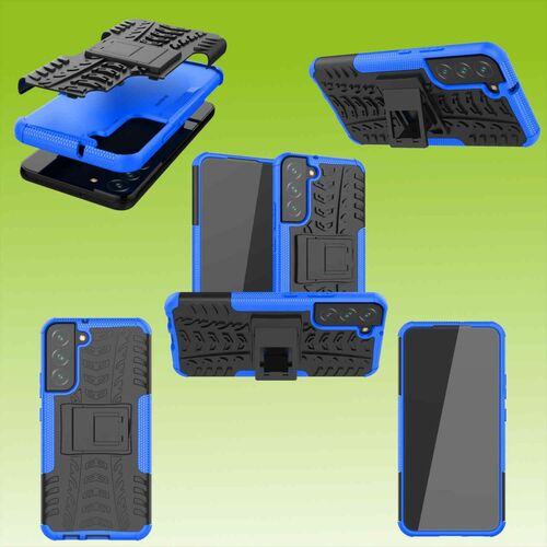 F�r Samsung Galaxy S22 Plus 5G Hybrid Case 2teilig Outdoor Blau Tasche H�lle Cover Schutz