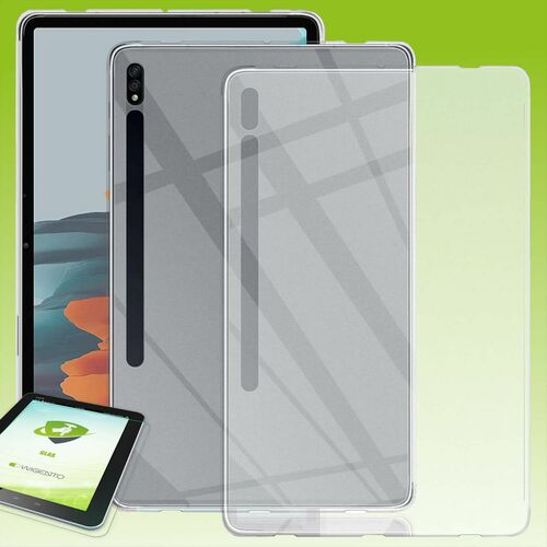 F�r Samsung Galaxy Tab S10 / S9 / S8 Ultra Silikon H�lle + Hart Glas