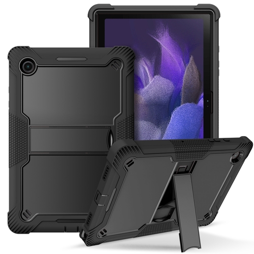 F�r Samsung Galaxy Tab A8 2021 X205 X200 aufstellbare Outdoor Hybrid Schwarz Tablet Tasche Etuis Cover Case Schutz Robust Neu