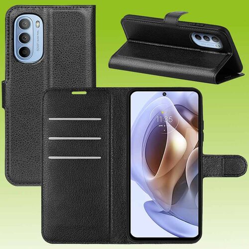 F�r Motorola Moto G31 / G41 Handy Tasche Wallet Premium Schutz H�lle Case Cover Etuis Neu Zubeh�r Schwarz