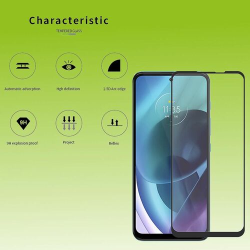 F�r Motorola Moto G22 3D Premium 0,3 mm H9 Hart Glas Schwarz Folie Schutz H�lle Neu
