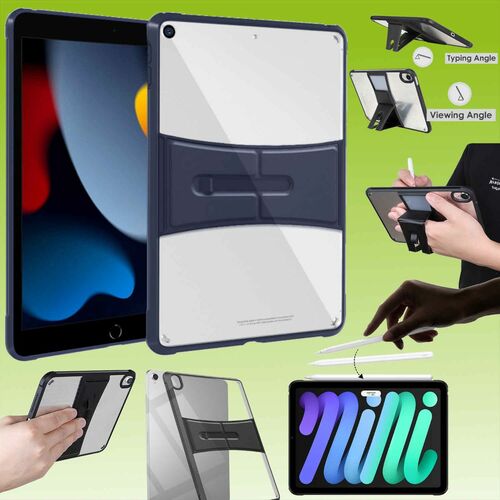 Fr Apple iPad 10.2 Zoll 2019 / 2020 / 2021 7. / 8. / 9. Gen Shockproof Hybrid Tablet Tasche Hlle aufstellbar Blau