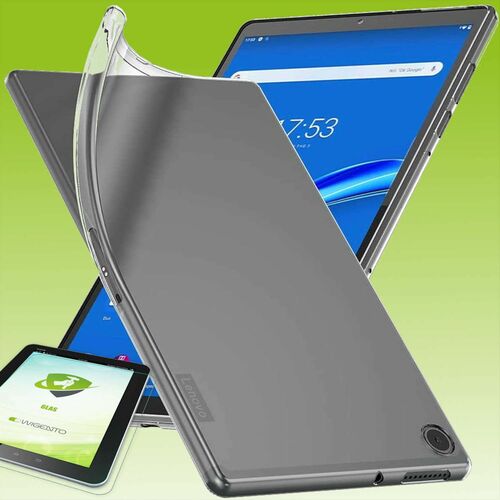 F�r Lenovo M10 Plus 2022 3. Gen 10.6 Zoll Transparent H�lle Tablet Tasche Cover + H9 Hart Glas