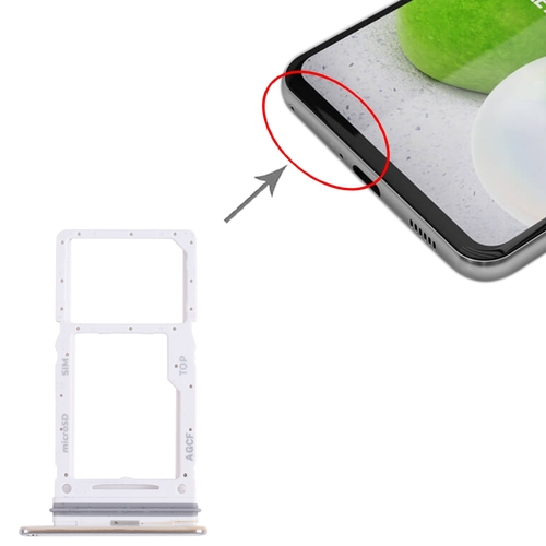 Dual Sim + Micro SD Karten Halter Adapter f�r Samsung Galaxy A73 5G Ersatzteil Zubeh�r Wei�