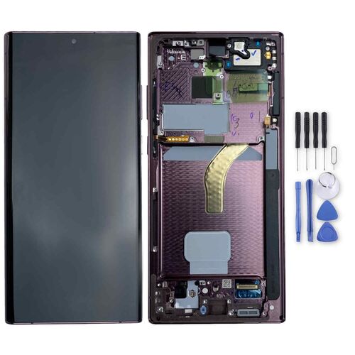 Samsung LCD Display Kompletteinheit GH82-27488B f�r Galaxy S22 Ultra 5G Burgundy / Rot