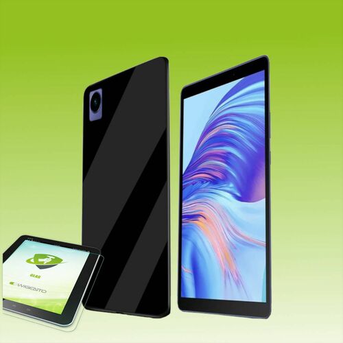 F�r Oppo Realme Pad Mini Schwarz H�lle Tablet Etuis Tasche Cover + H9 Hart Glas