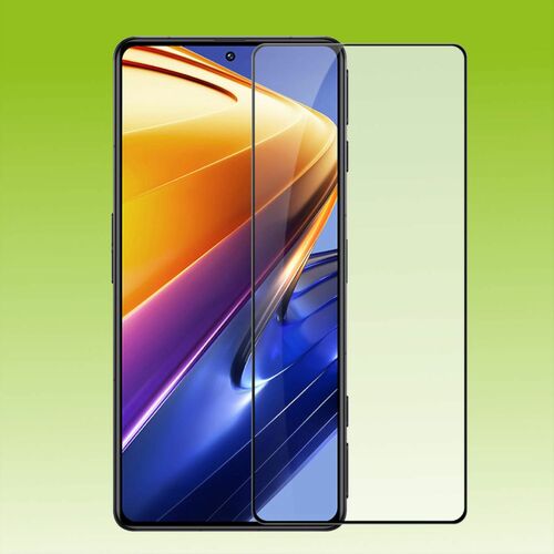 F�r Xiaomi Poco F4 GT / F4 2x 3D Premium 0,3 mm H9 Hart Glas Schwarz Folie Schutz H�lle Neu