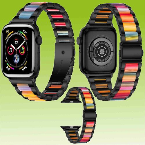 F�r Apple Watch Serie 11 10 / Ultra 3 2 1 49mm 9 8 7 6 5 4 Metall / Harz Armband 