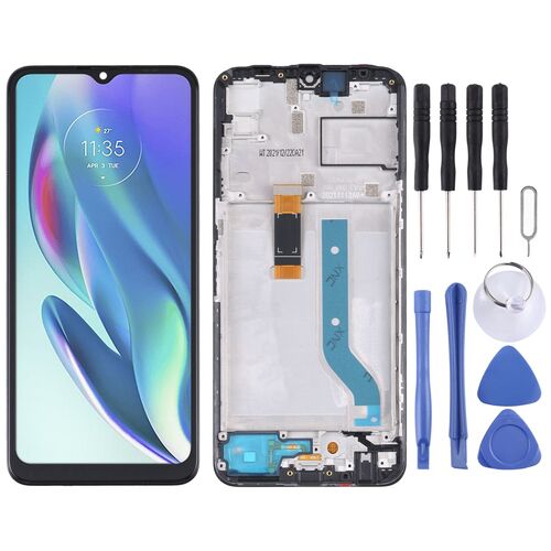 F�r Motorola Moto G50 5G Display Full OLED Display mit Rahmen Schwarz Ersatzteil Reparatur