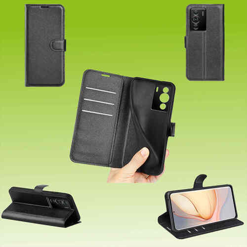 F�r Sony Xperia 10 IV 4. Gen Handy Tasche Wallet Premium Schutz H�lle Case Cover Etuis Neu Zubeh�r Schwarz