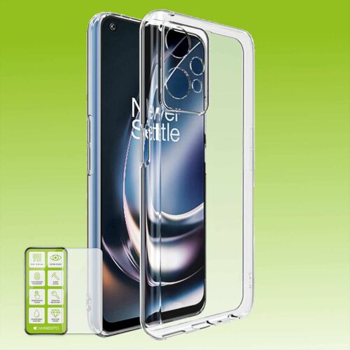 F�r OnePlus Nord CE 2 Lite Silikoncase TPU Transparent + 0,26 H9 Glas Handy Tasche H�lle Schutz Cover