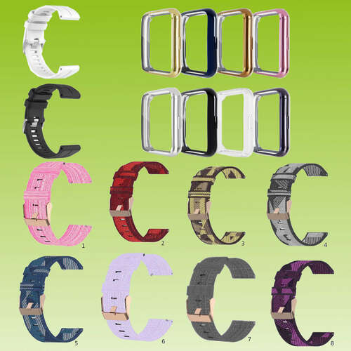 F�r Garmin und Huawei Nylon Silikon Ersatz Uhr Watch Ersatz Armband Sport Design