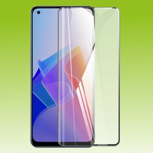 F�r Oppo Reno 8 Lite 3D Premium 0,3 mm H9 Hart Glas Schwarz Folie Schutz H�lle Neu